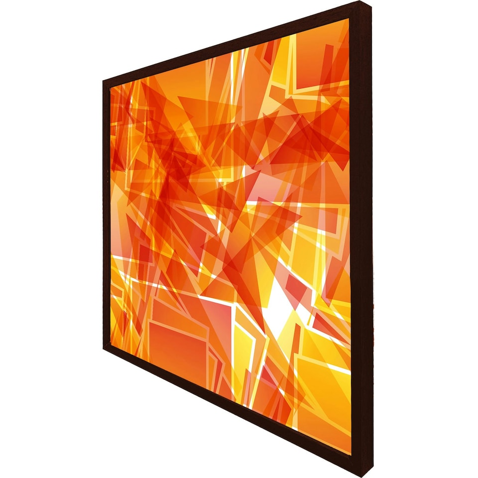 image 1 of Orange geometric (Picture Frame) Black | L