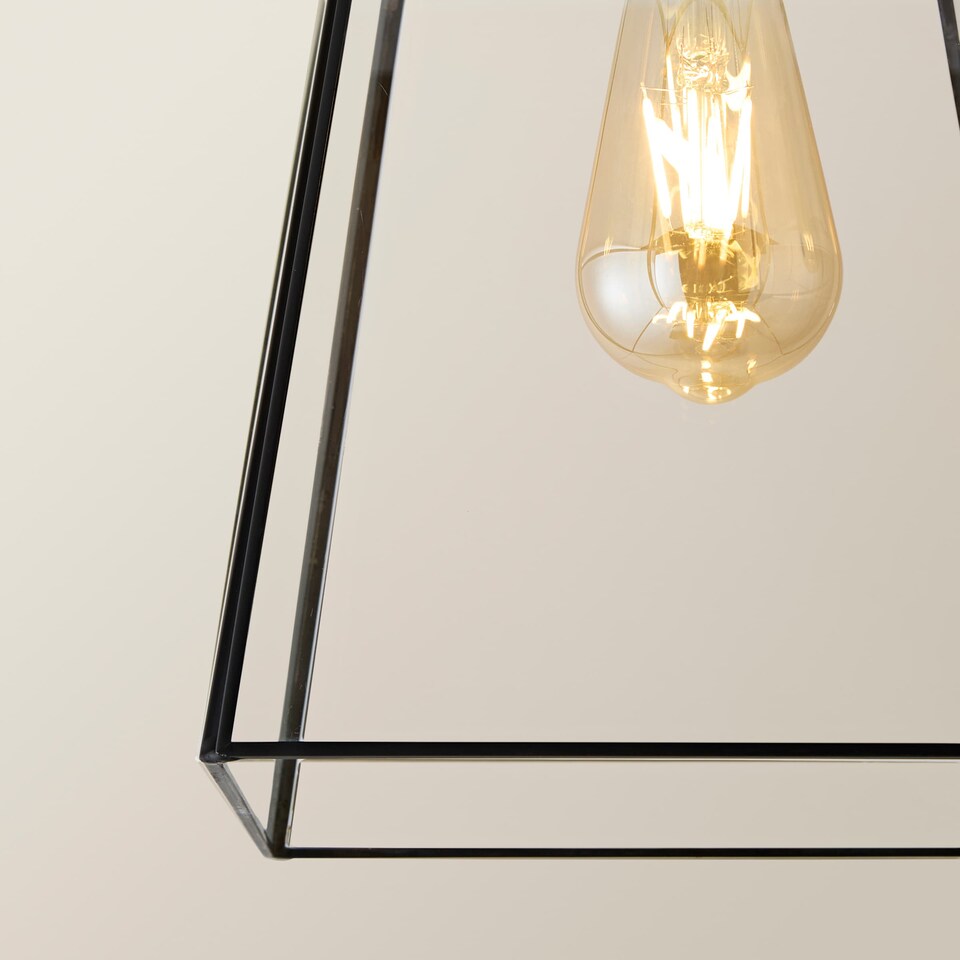 image 1 of ValueLights Susie Matte Black Flush Ceiling Light & Bulb | Black