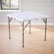 image 1 of Square Folding Table Trestle Camping Party Picnic BBQ Garden Indoor Outdoor