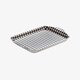 image 1 of Zeal Melamine Mini Tray, Gingham Pattern, 18 x 14 cm, Dark Grey