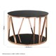 image 5 of Interiors By Premier Durable Round Rose Gold Finish Side Table, Side Table For Livingroom, Tempered Glass Modern Side Table Multi