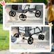 image 6 of PawHut Foldable Pet Stroller w/ Detachable Carrier, Soft Padding - Grey