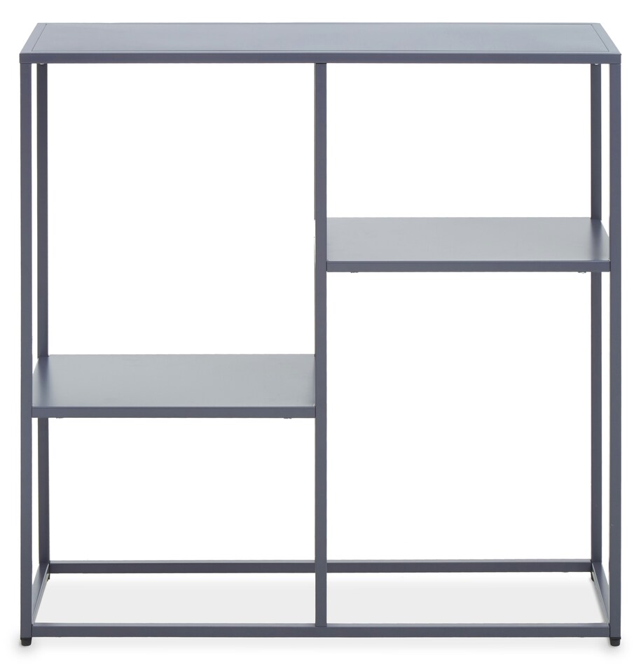 image 1 of Orsina Stylish Grey Metal Multi Shelf Unit, Practical Design Corner Shelf Unit, Multi Level Narrow Shelving Unit