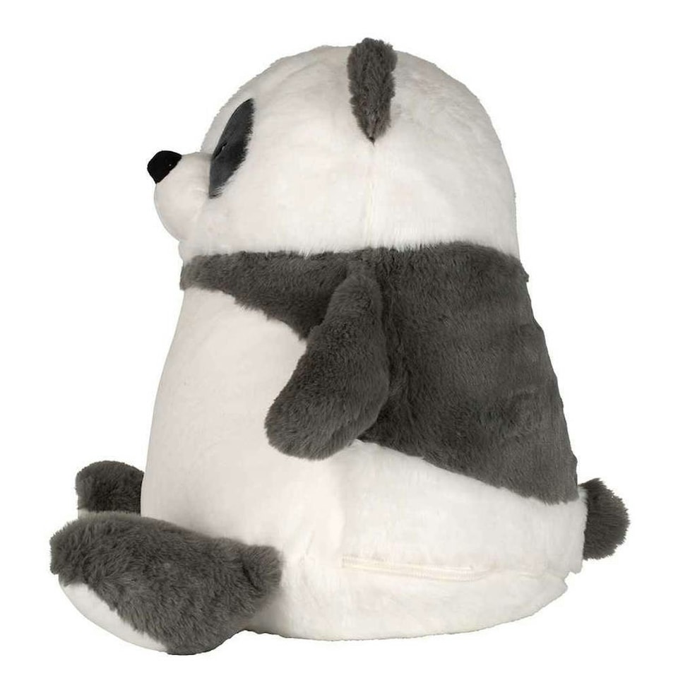 image 1 of Mumbles Zippie Panda Plush Toy - Grey/White - One Size