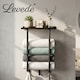 image 9 of Levede Towel Rack Wall Mounted Shelf Bathroom Storage Holder with Hooks Black