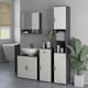 image 7 of kleankin Bathroom Storage Cabinet, Slim Bathroom Cabinet with Soft Close Door