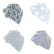 image 1 of Ziggle Bandana Dribble Bibs Cuddly Blues Pack of 4 | Blue | One Size | 4