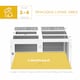 image 3 of PawHut Rabbit Hutch, Bunny Cage Outdoor with Openable Roof, Grey