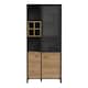 image 2 of High Rock Display Cabinet in Matt Black/Riviera Oak