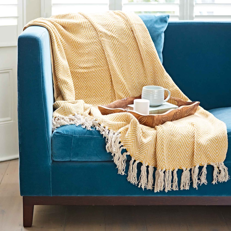 image 1 of Chevron Recycled Cotton Throw