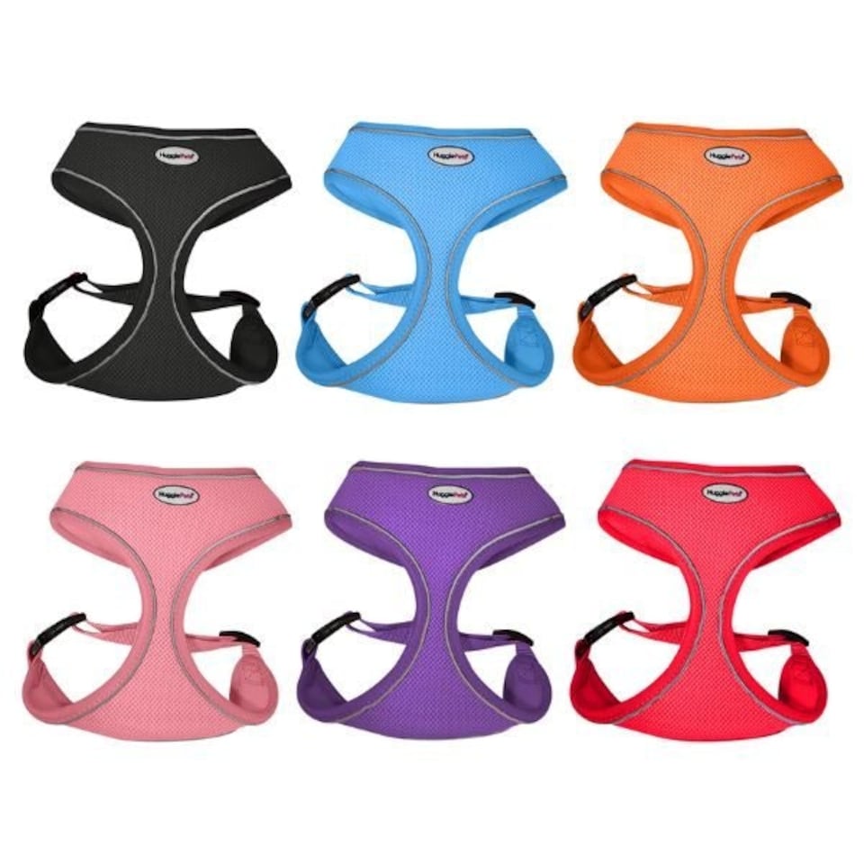 image 1 of HugglePets Air Mesh Dog Harness Red | M