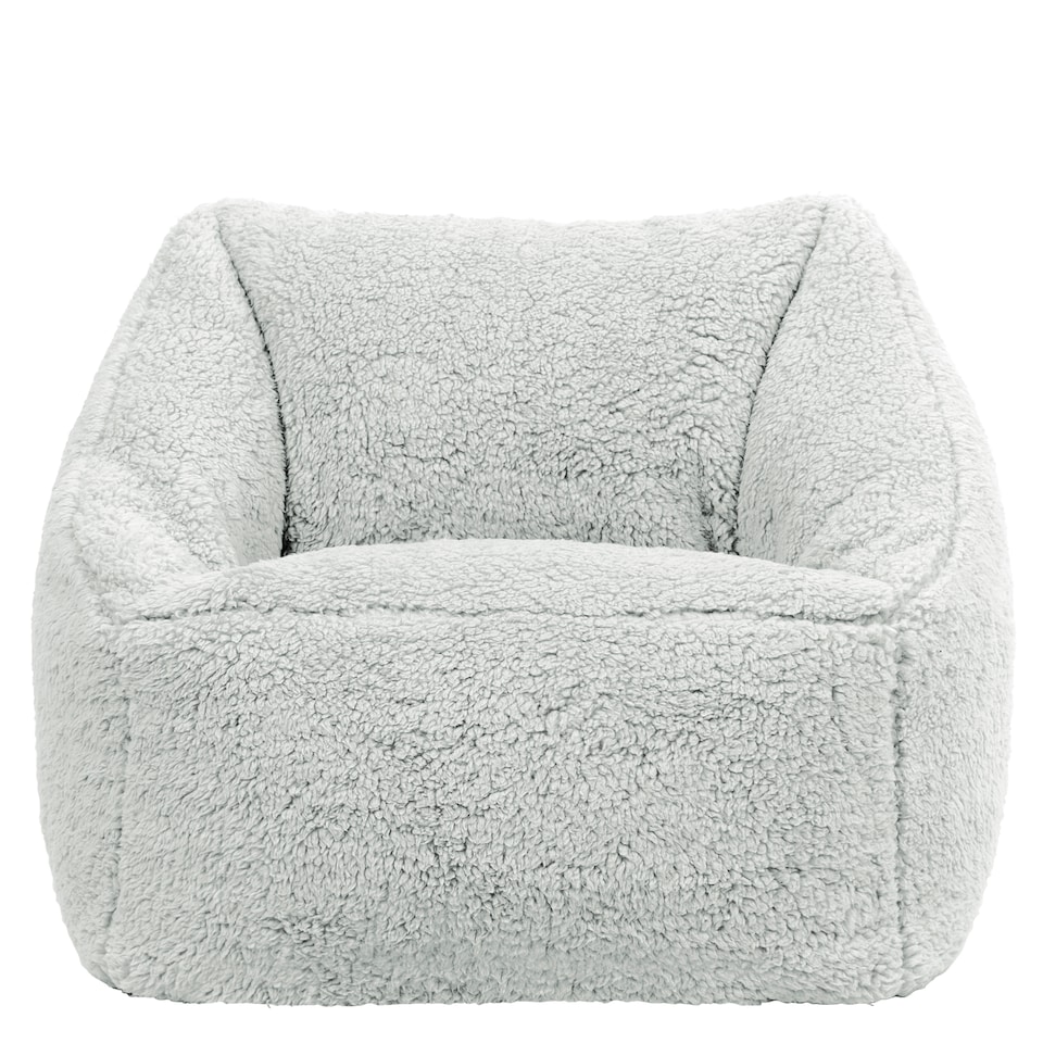 image 1 of icon Kids Teddy Bear Armchair Bean Bag Grey Childrens Bean Bags Set of 2