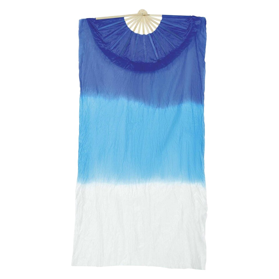 image 1 of Fiestas Guirca Fan Costume Accessory | White | White/Blue | One Size | 1