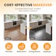 image 6 of NOVECRAFTO Self Adhesive Vinyl Floor Tiles - 12x12 in (30.5x30.5cm) - Waterproof 1.5mm Thick Peel & Stick Flooring - Luxe Marble Effect for Kitchen | Black | 0.9 sqm
