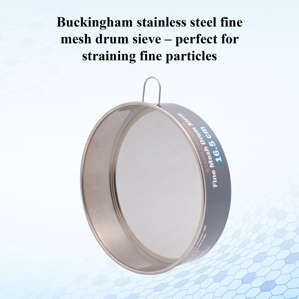 image 1 of Buckingham 40 Mesh Drum Sieve Stainless Steel 16.5 cm