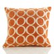 image 1 of Geometric O Chenille 45cm x 45cm Orange Cushion Set of 4 | Orange | Cream | 45cm x 45cm x 10cm | 4