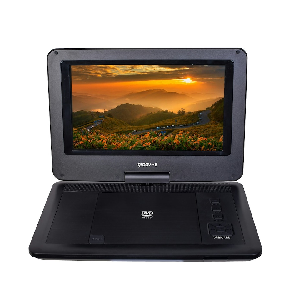 image 1 of Groov-e GVDP02BK 10.1 inch Portable DVD Player with Swivel Screen - Black