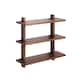 image 1 of Oliver Floating Shelves - 3 Tier Solid Wood Wall Shelf