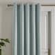 image 2 of Fusion Strata Eyelet Single Panel Door Curtain Duck Egg