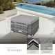 image 4 of Footstool Bitonto - durable, UV-resistant polyrattan chair, 53 x 53 x 26 cm | Grey | grey | One Size | 1