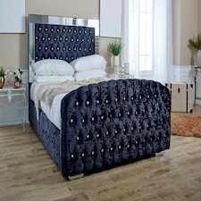 Skipton Crush Single Bed Frame - Black