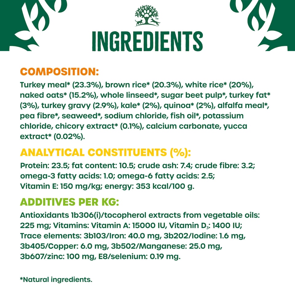 image 1 of James Wellbeloved Turkey. Kale & Quinoa Adult Dog Superfood 1.5KG