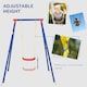 image 8 of Outsunny Metal Swing Set w/ Adjustable Rope A-Frame Stand Outdoor Playset