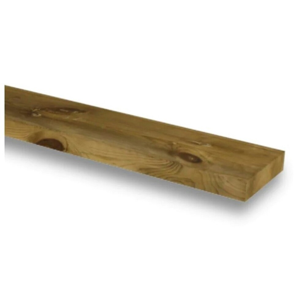 image 1 of PACK OF 20 (Total 20 Units) - 47mm x 200mm (8x2) C16 Green Pressure Treated Regularised Timber Carcassing - 3.6m Length
