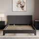 image 7 of Vida Designs Victoria 4ft6 Double Bed Fabric Upholstered, Dark Grey Linen, 135 x 190cm