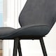 image 8 of HOMCOM Dining Chairs Set of 2 Upholstered Kitchen Chairs w/ Metal Legs Grey