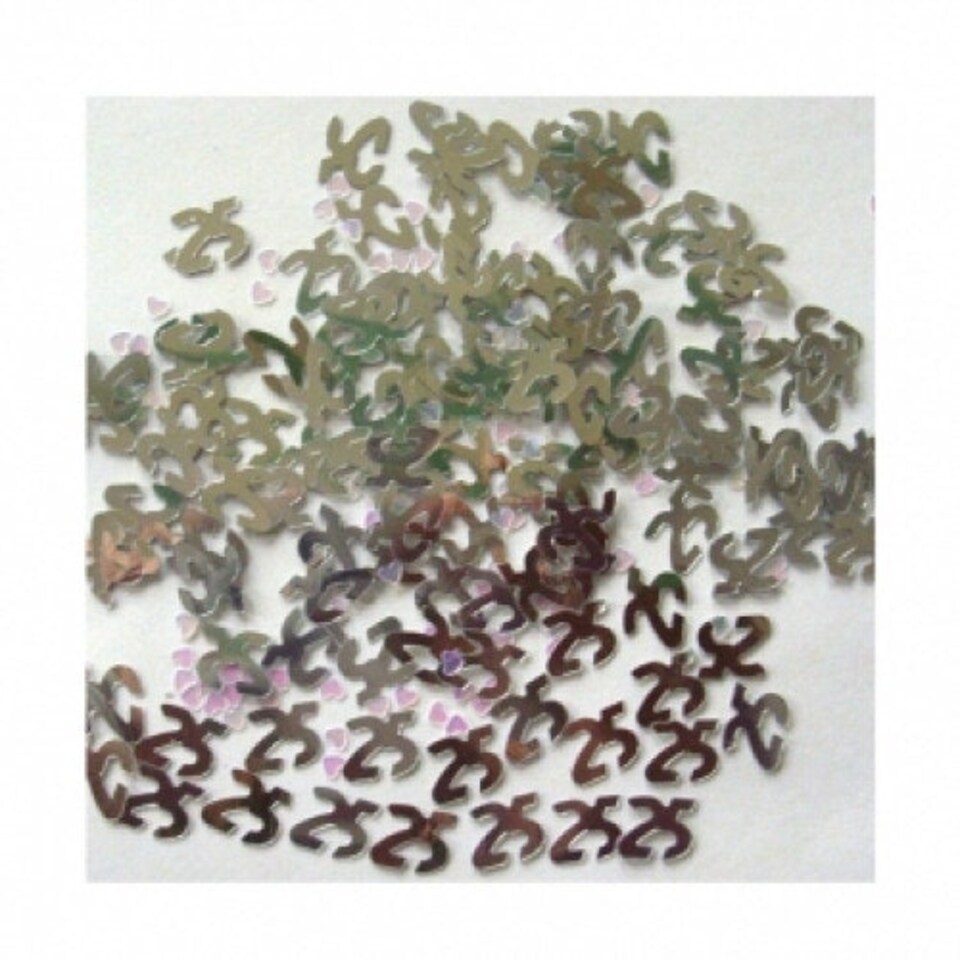 Amscan 25th Anniversary Confetti - Silver - One Size