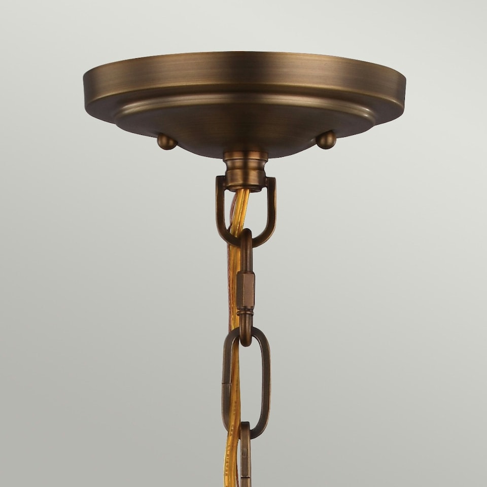 image 1 of Cadence 2 Light Dome Ceiling Pendant Antique Brass, Black, E27