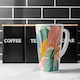 image 2 of Artistic abstract leaves Designer Latte Mug