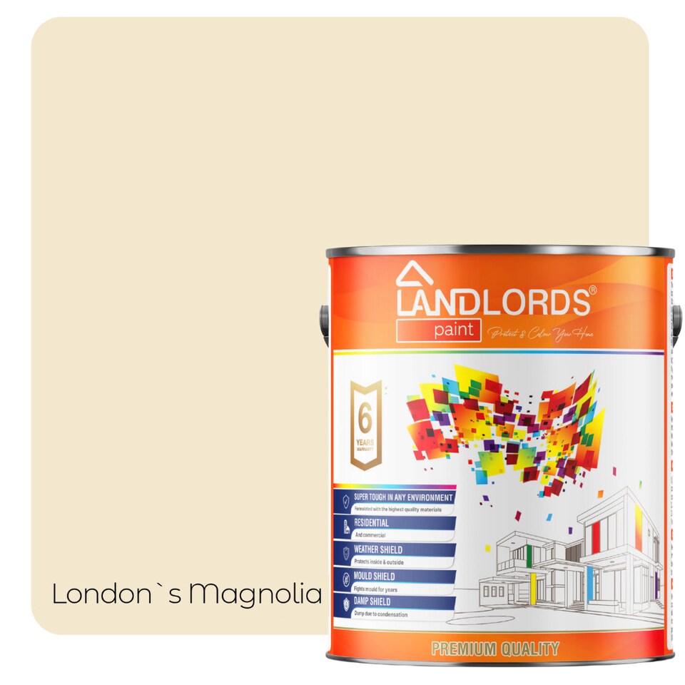 image 1 of Landlords Paint - Shed & Fence Paint - Best Durable Outdoor Wood Protection - London's Magnolia - 5L