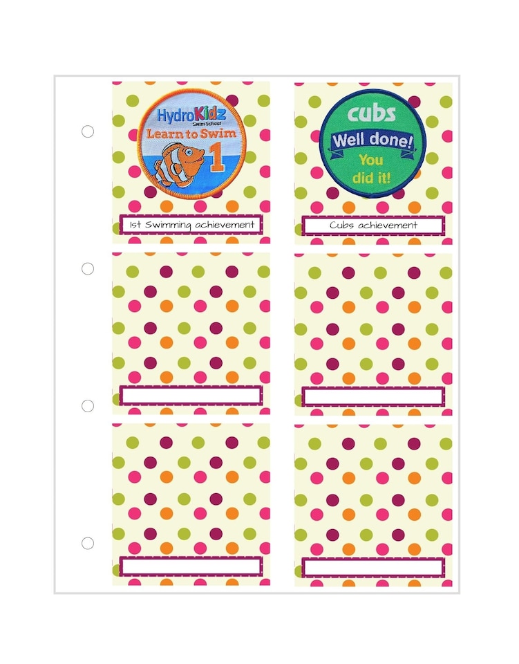 image 1 of My Proud Moments Medal, Badge & Certificate Case - Original Spotty