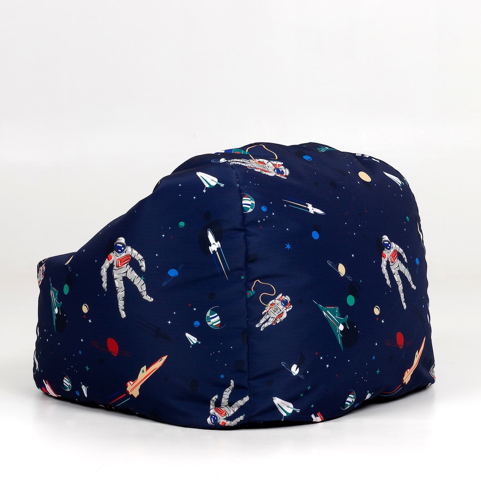 image 1 of Kids Lost In Space Bean Bag Chair Navy Blue Childrens Bean Bags | Blue | Navy Blue | 1