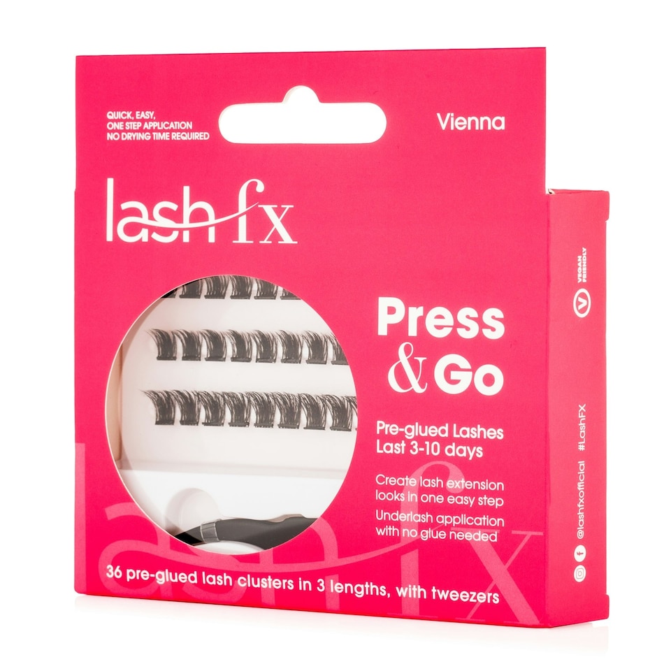 image 1 of Lash FX Press & Go Pre-Glued Cluster Lashes - Vienna: Sleek and defined