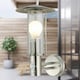 image 5 of Set of 2 Treviso - Stainless Steel PIR Sensor Outdoor Security Lights | Grey | Brushed stainless steel and clear glass | Small | 2