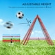 image 4 of HOMCOM Double-Sided Football Rebounder Net, Football Rebound Net Target Goal with Five Adjustable Angles, Red | Red
