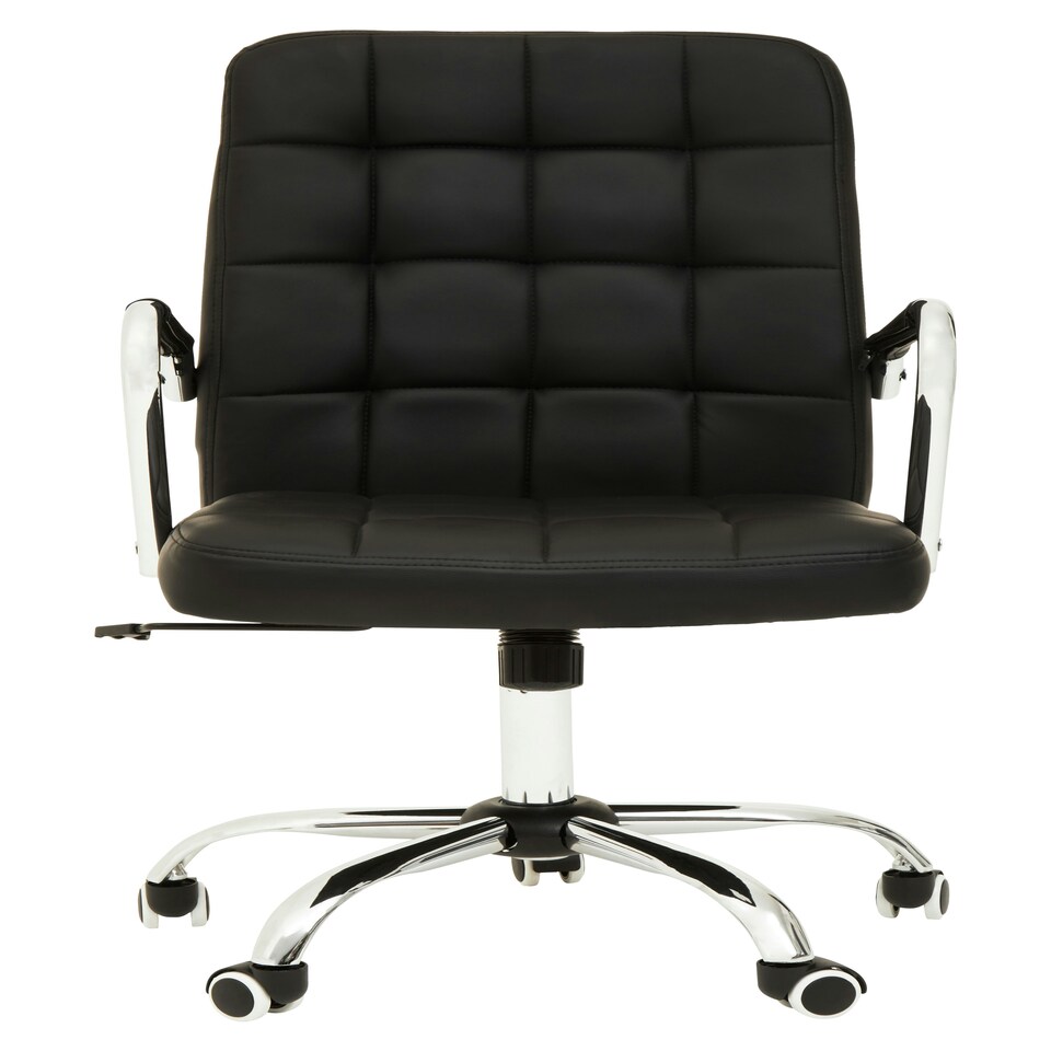 image 1 of Interiors by Premier Brent Black Tufted Home Office Chair