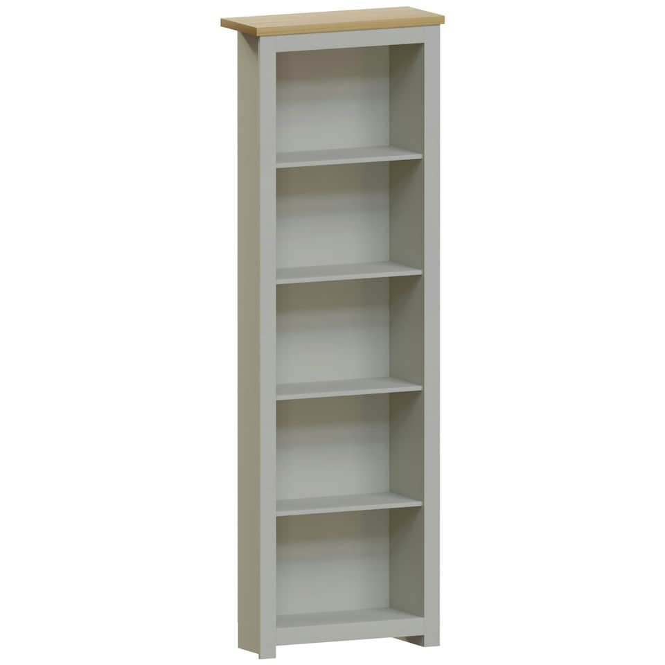 image 1 of Vida Designs Arlington 5 Tier Bookcase Shaker Style Display Storage, Grey & Oak