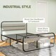 image 8 of HOMCOM 5ft Metal Platform King Size Bed Frame with Under Bed Storage