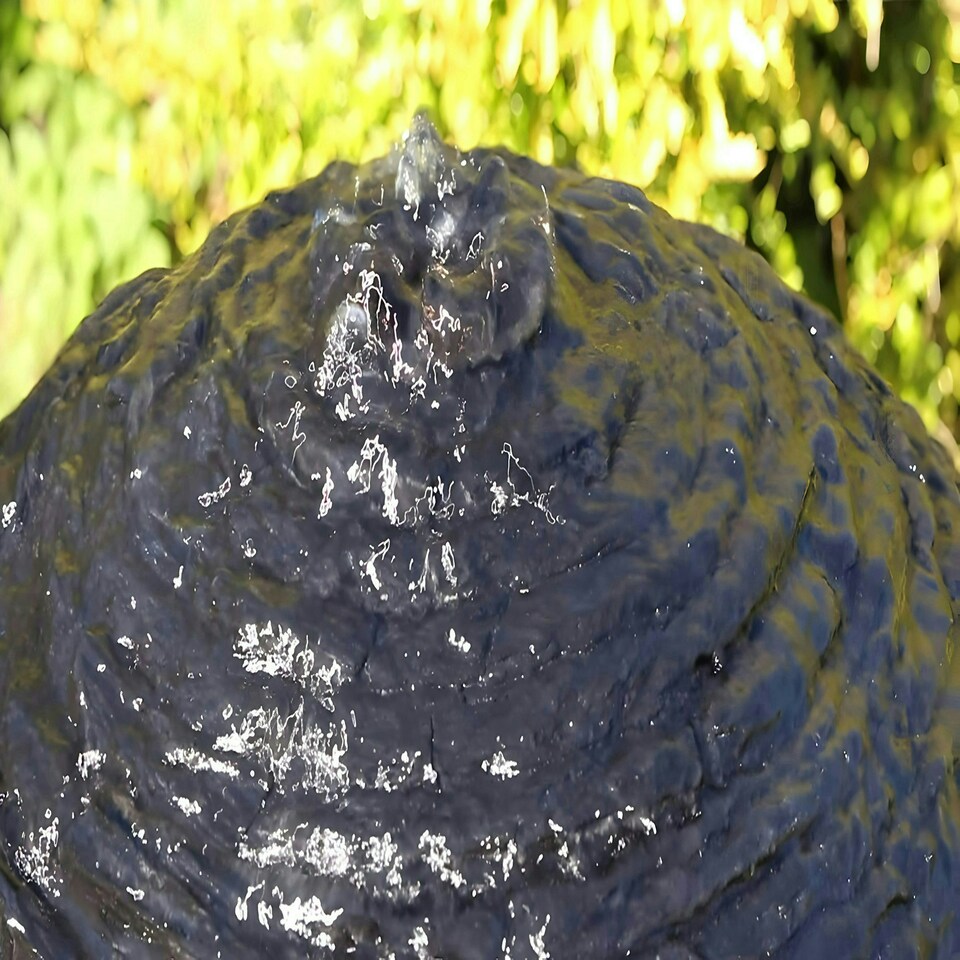 image 1 of Primrose Torver Slate Effect Sphere Outdoor Water Feature with Lights 56cm