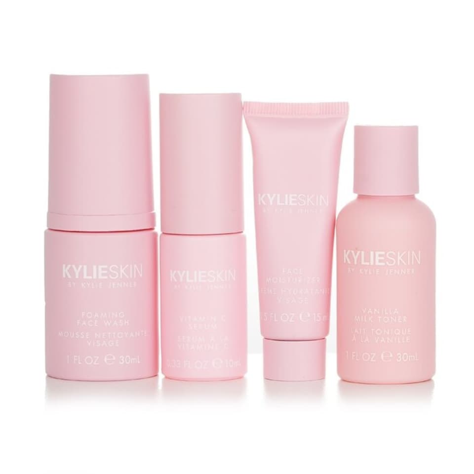 image 1 of Kylie Skin Face Wash Moisturiser Serum Toner Mini Set (Blemished Box)