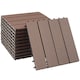 image 1 of Composite Decking Tegulas - click system, wood look, outdoor safe | Brown | brown | 31 x 31 x 2,20 cm | 11
