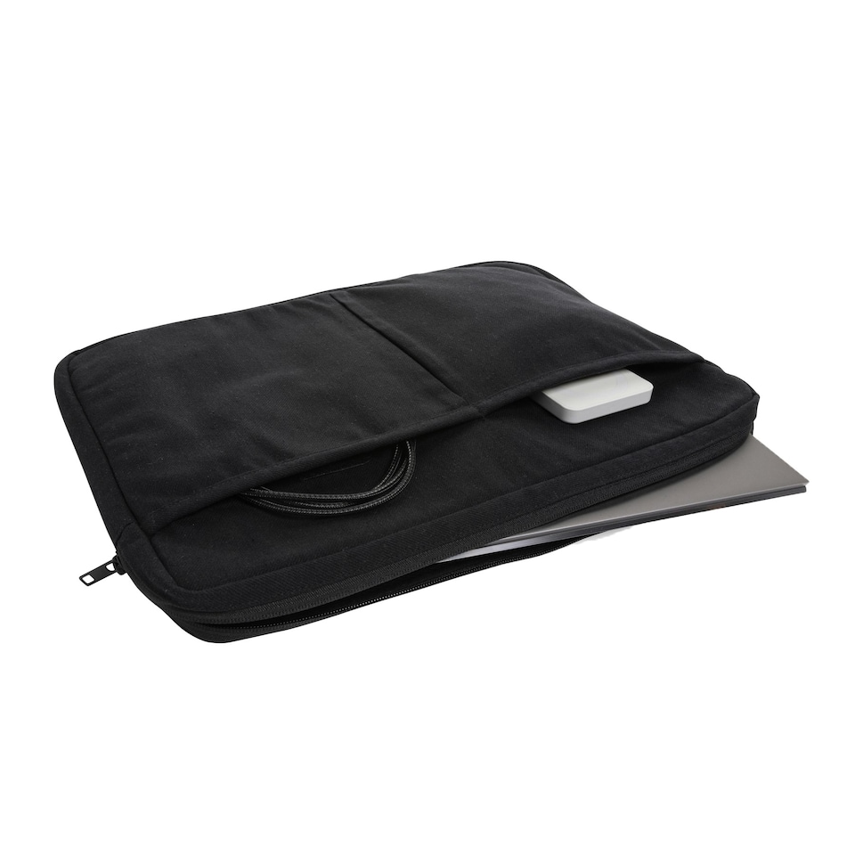 image 1 of XD Collection Laluka Recycled Cotton Aware Laptop Sleeve - Black - One Size | Black