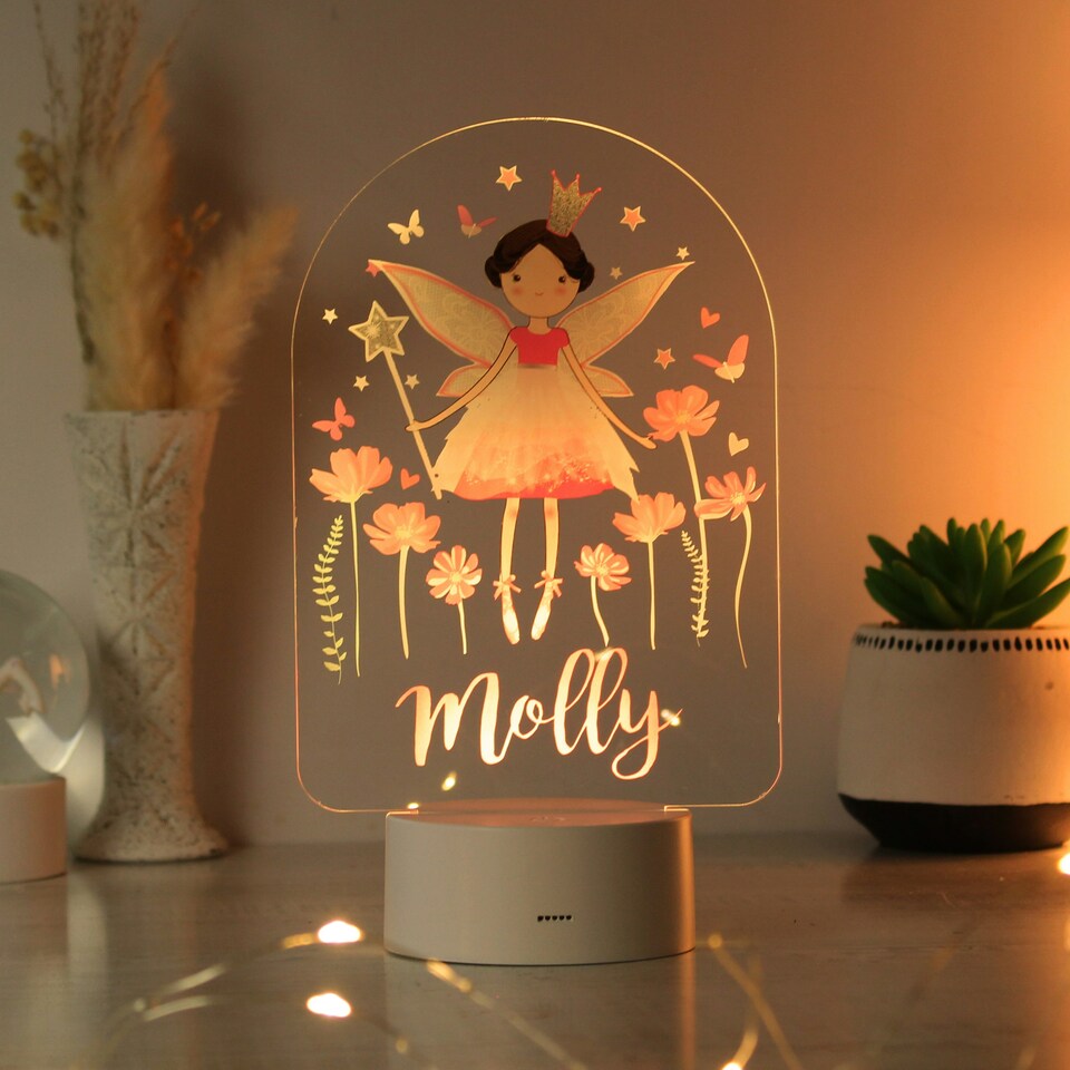 image 1 of Personalised Fairy LED Colour Changing Night Light