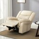 image 8 of Chester Electric Bonded Leather Automatic Recliner Heat & Massage Chair (Cream)