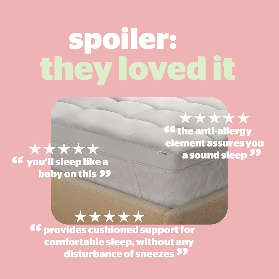 image 1 of Silentnight Anti-Allergy Ultimate Mattress Topper 1000, 10cm Thick | White | 1