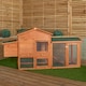 image 1 of 88cm x 1.79m Samuel Alexander Large Wooden Outdoor Hutch for Small Animals with Run